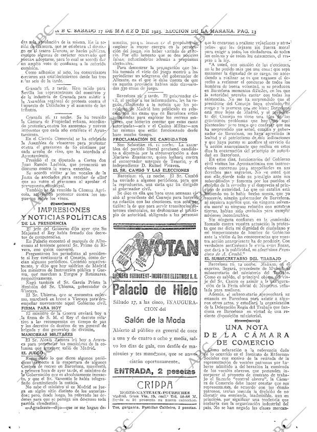 ABC MADRID 17-03-1923 página 13