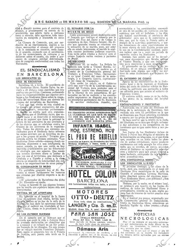 ABC MADRID 17-03-1923 página 14