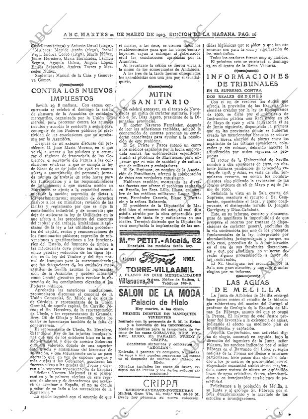 ABC MADRID 20-03-1923 página 16