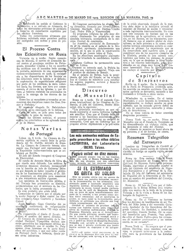 ABC MADRID 20-03-1923 página 19