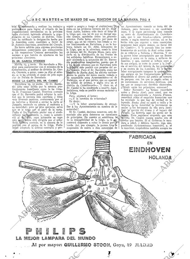 ABC MADRID 20-03-1923 página 8