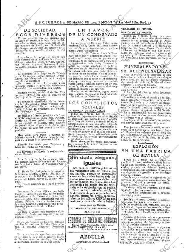 ABC MADRID 22-03-1923 página 11