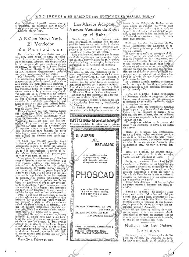 ABC MADRID 22-03-1923 página 20