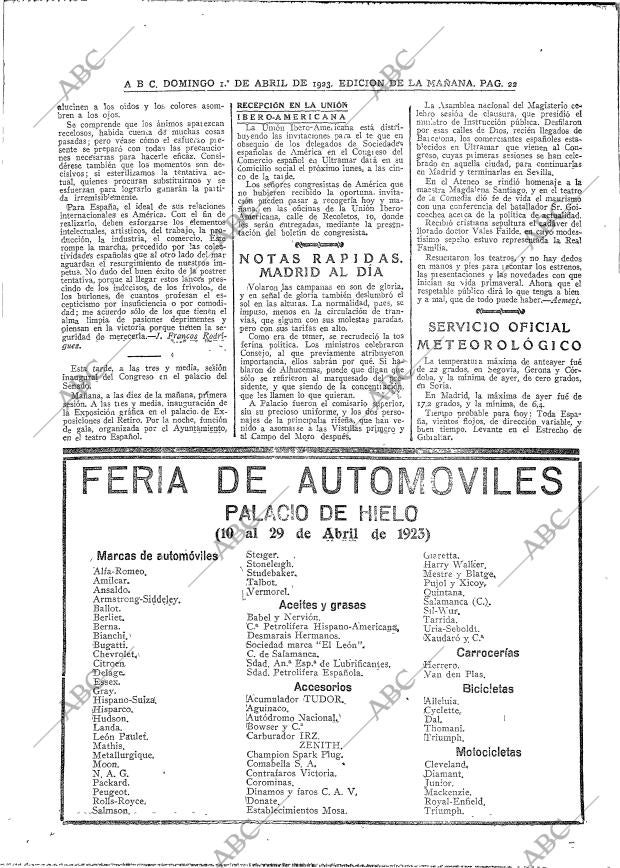 ABC MADRID 01-04-1923 página 22