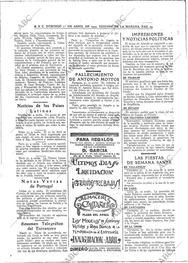 ABC MADRID 01-04-1923 página 24