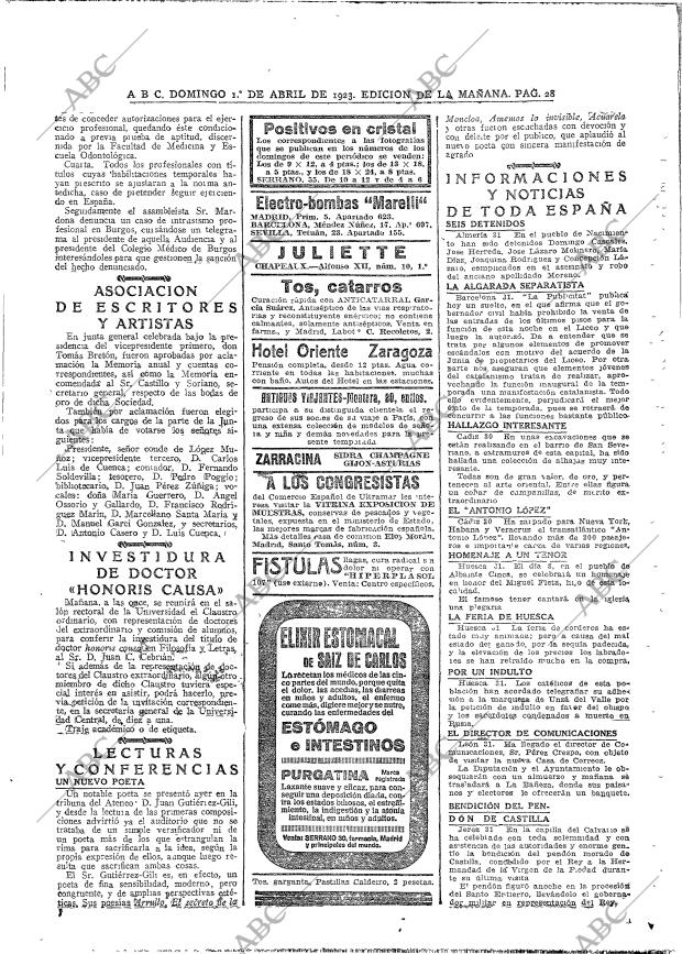 ABC MADRID 01-04-1923 página 28