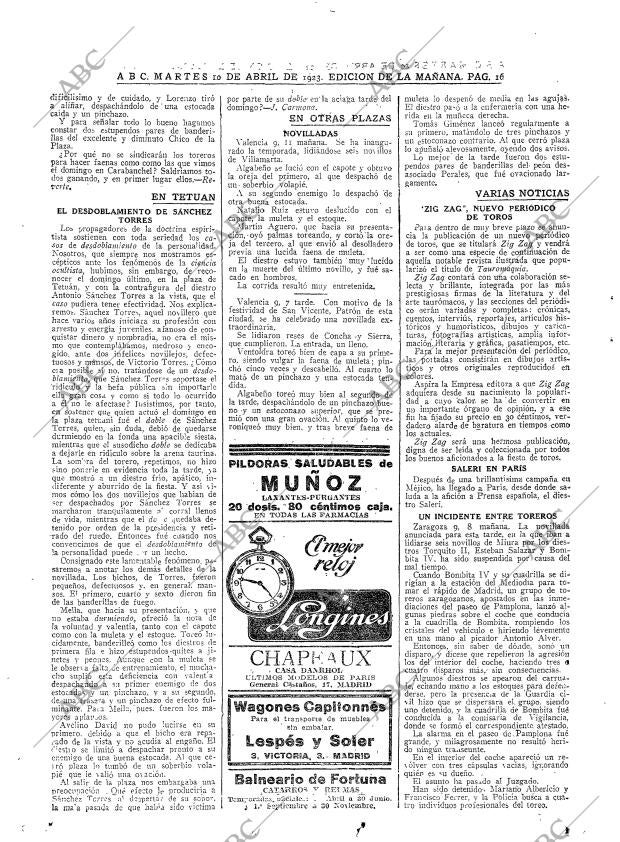 ABC MADRID 10-04-1923 página 16