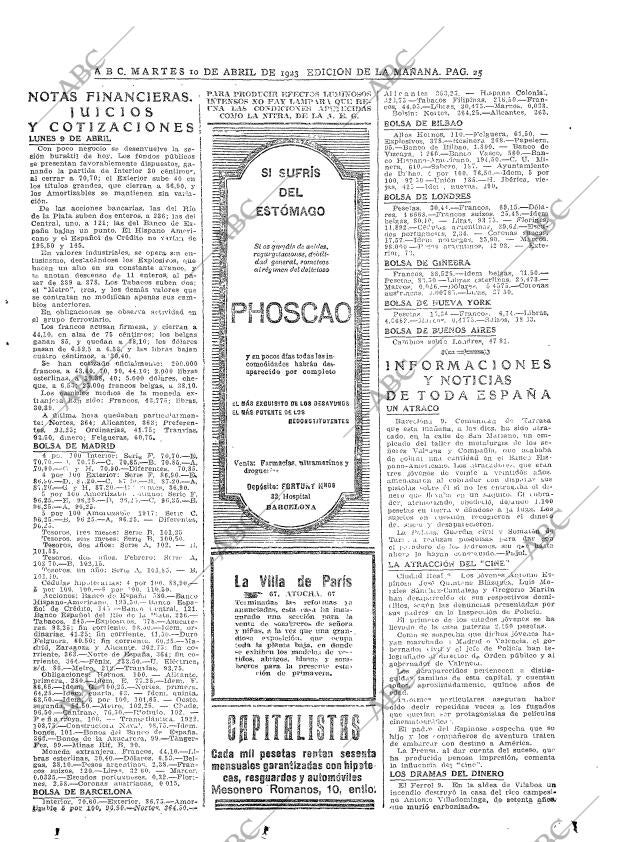 ABC MADRID 10-04-1923 página 25