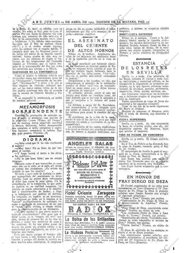 ABC MADRID 12-04-1923 página 11