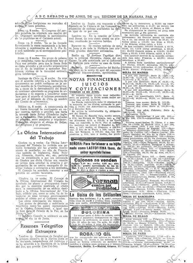 ABC MADRID 14-04-1923 página 18