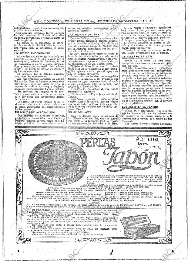ABC MADRID 15-04-1923 página 16