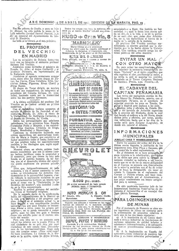 ABC MADRID 15-04-1923 página 19