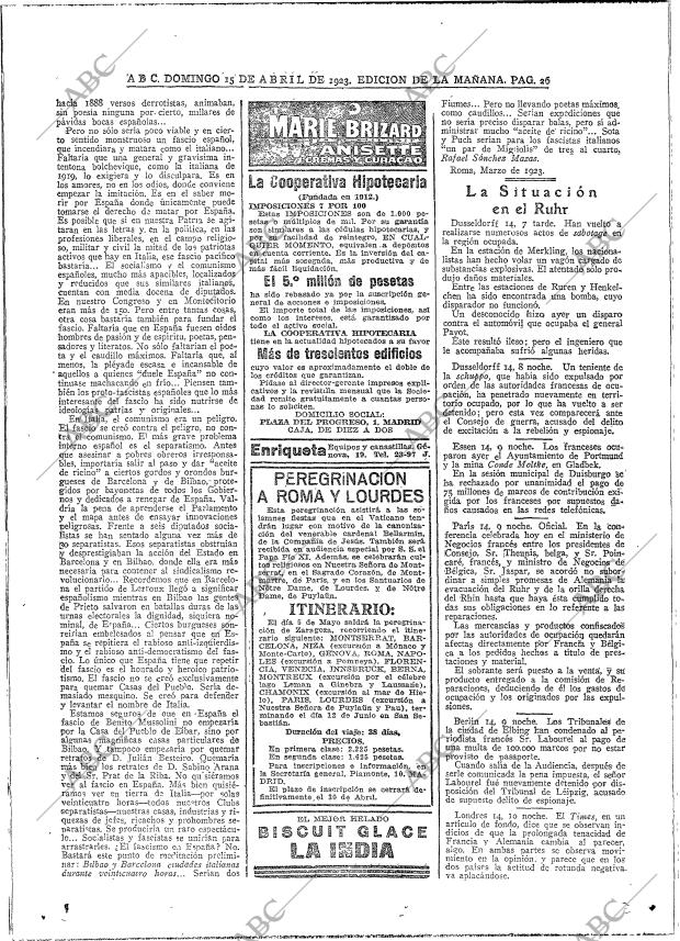 ABC MADRID 15-04-1923 página 26