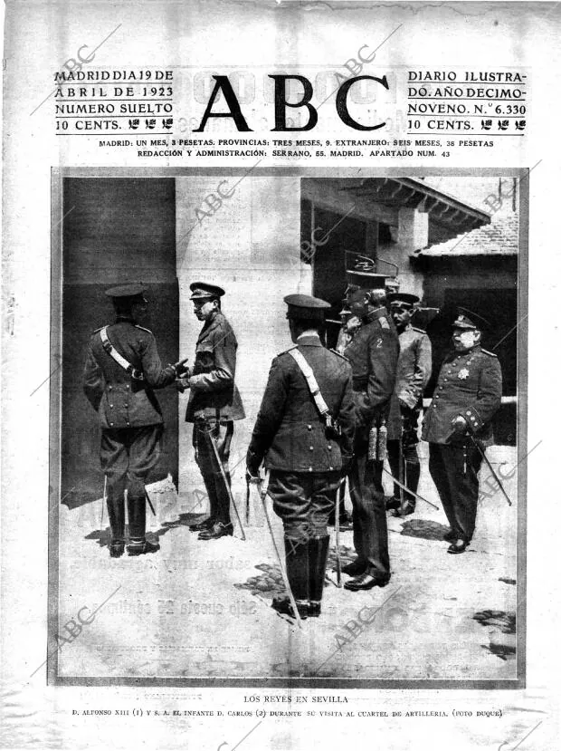 ABC MADRID 19-04-1923 página 1