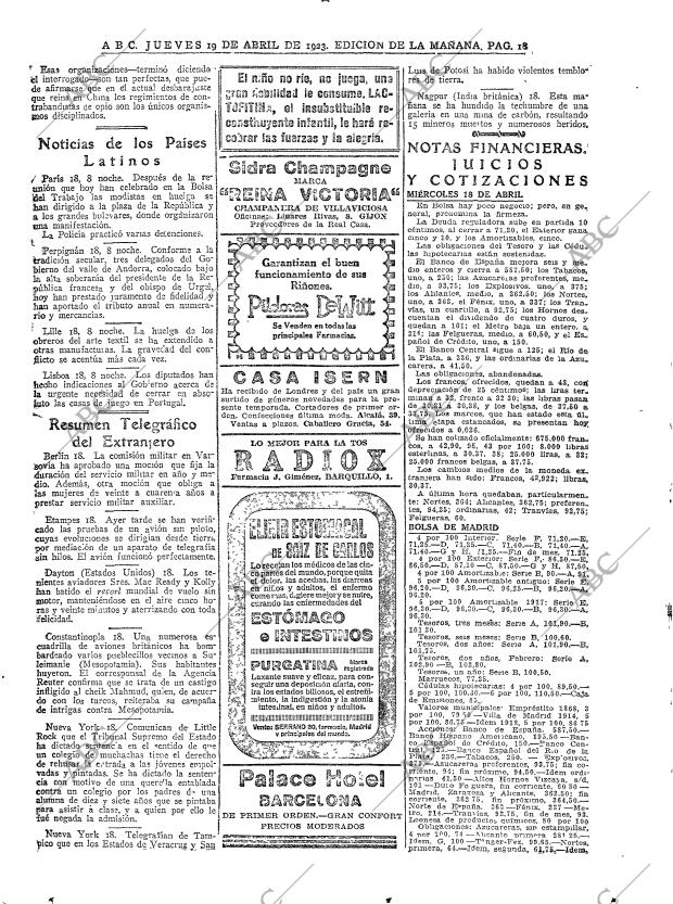 ABC MADRID 19-04-1923 página 18