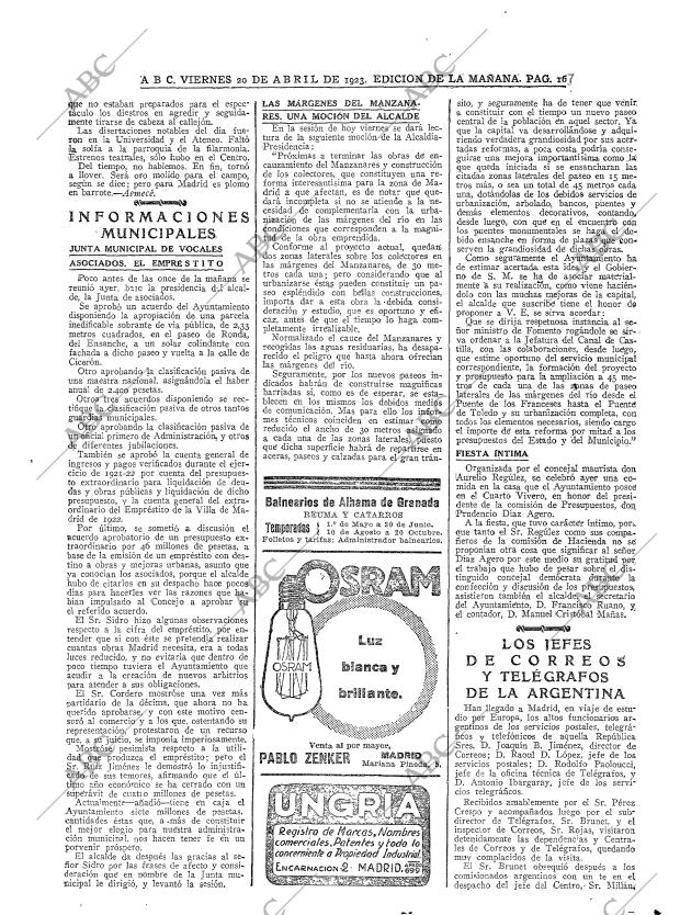 ABC MADRID 20-04-1923 página 16