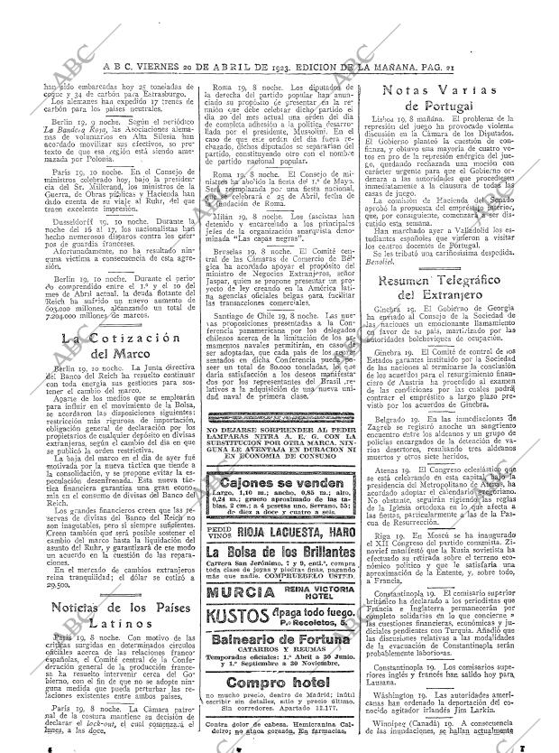 ABC MADRID 20-04-1923 página 21