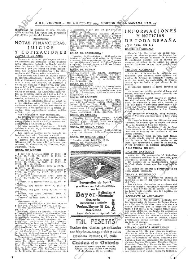 ABC MADRID 20-04-1923 página 22