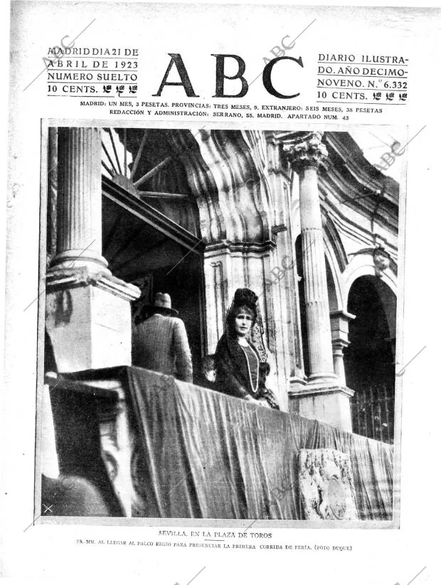 ABC MADRID 21-04-1923 página 1