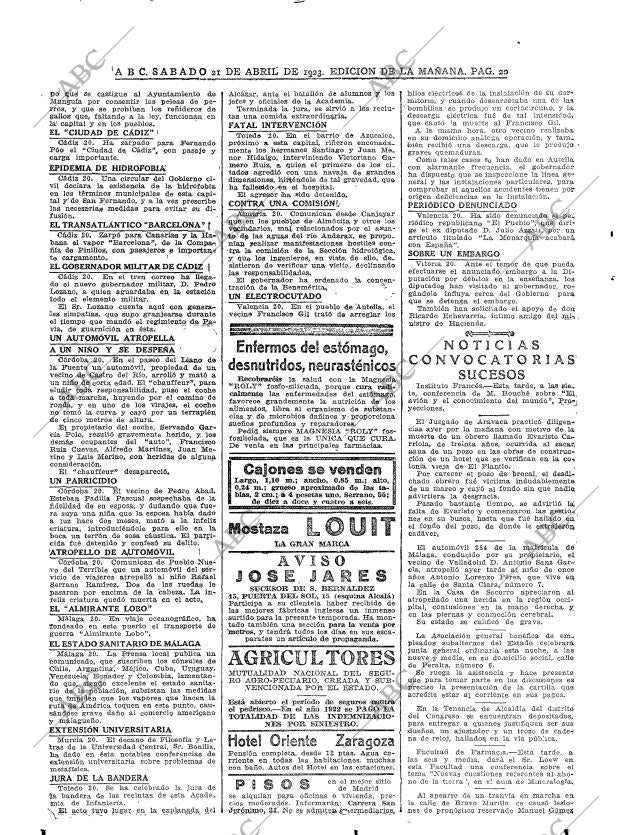 ABC MADRID 21-04-1923 página 20