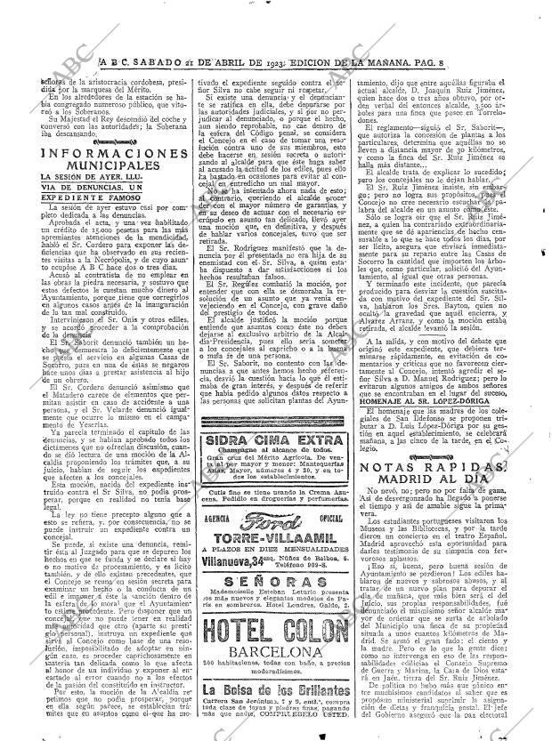 ABC MADRID 21-04-1923 página 8