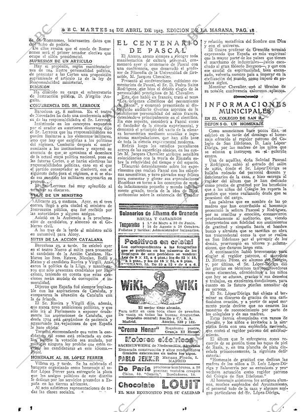 ABC MADRID 24-04-1923 página 18