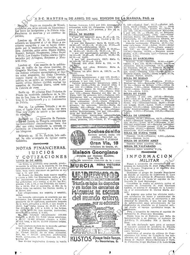 ABC MADRID 24-04-1923 página 22