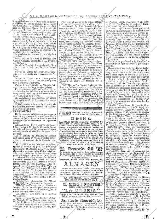 ABC MADRID 24-04-1923 página 9
