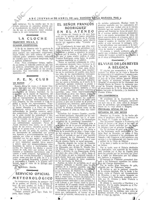 ABC MADRID 26-04-1923 página 9