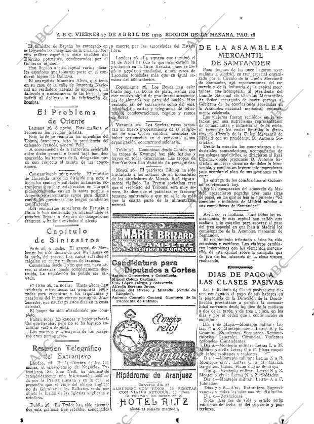 ABC MADRID 27-04-1923 página 18