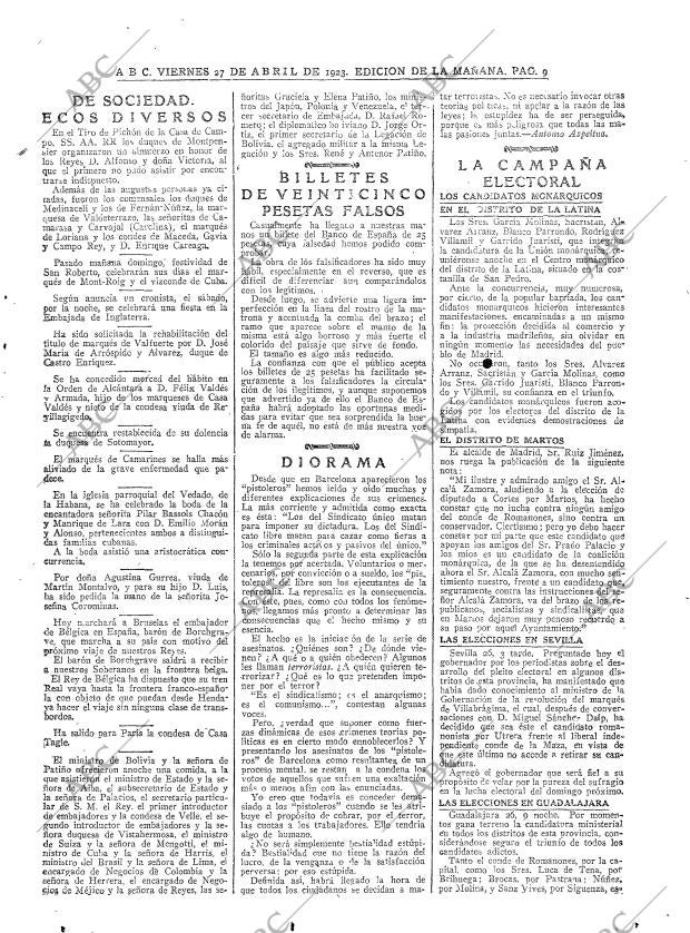 ABC MADRID 27-04-1923 página 9