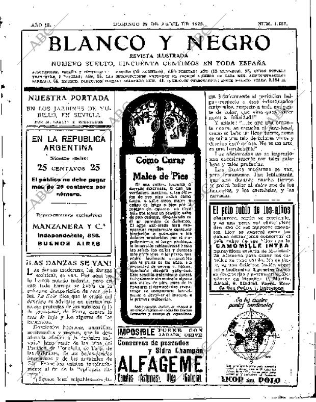 BLANCO Y NEGRO MADRID 29-04-1923 página 3