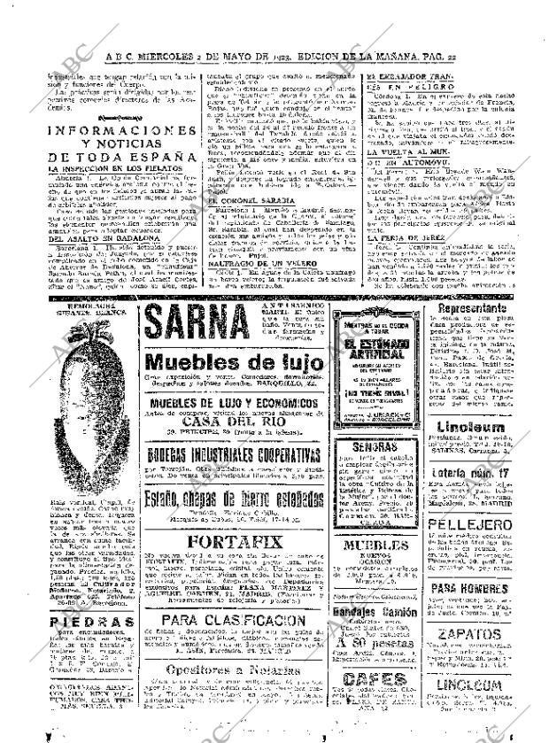 ABC MADRID 02-05-1923 página 22