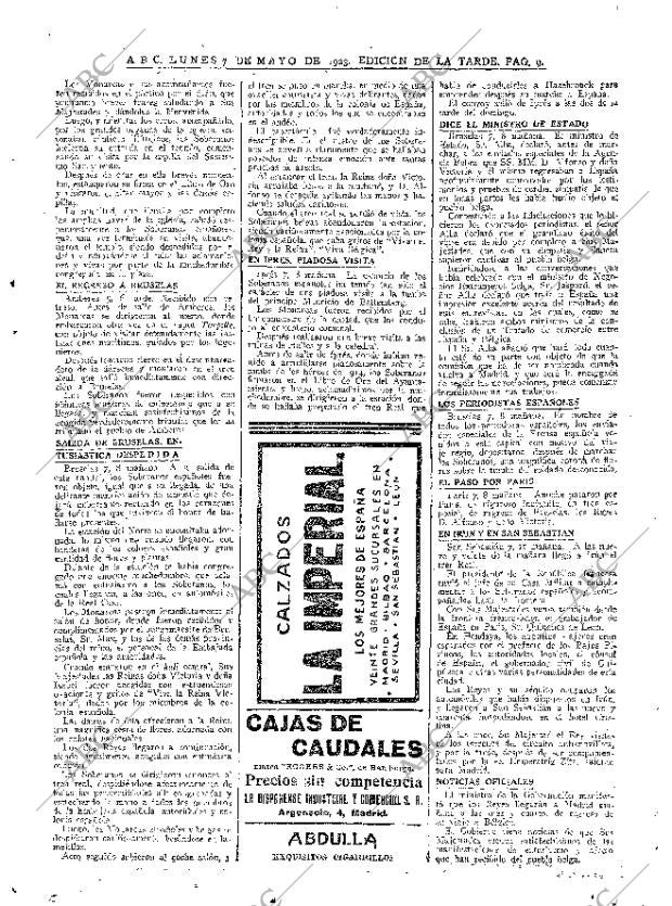 ABC MADRID 07-05-1923 página 9