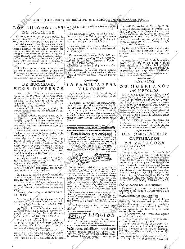 ABC MADRID 14-06-1923 página 19