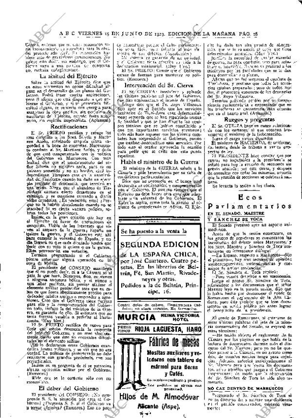 ABC MADRID 15-06-1923 página 16