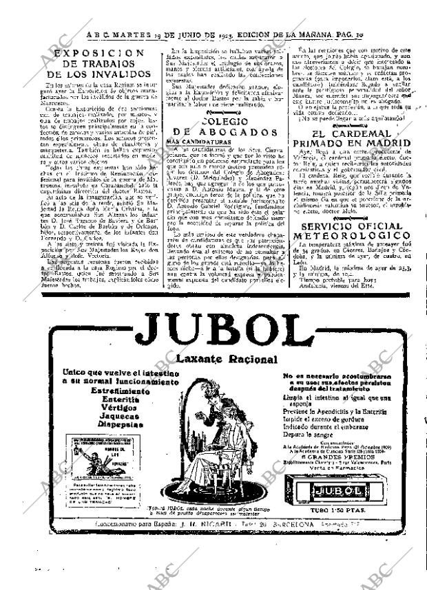 ABC MADRID 19-06-1923 página 10