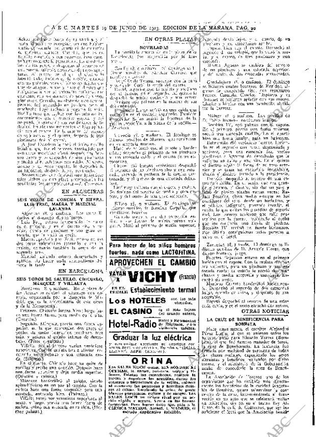 ABC MADRID 19-06-1923 página 20