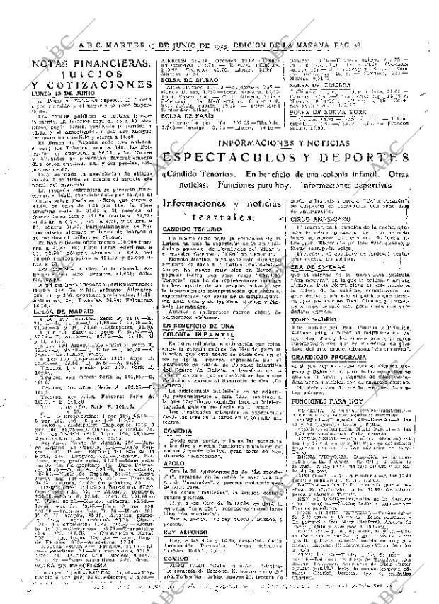 ABC MADRID 19-06-1923 página 28