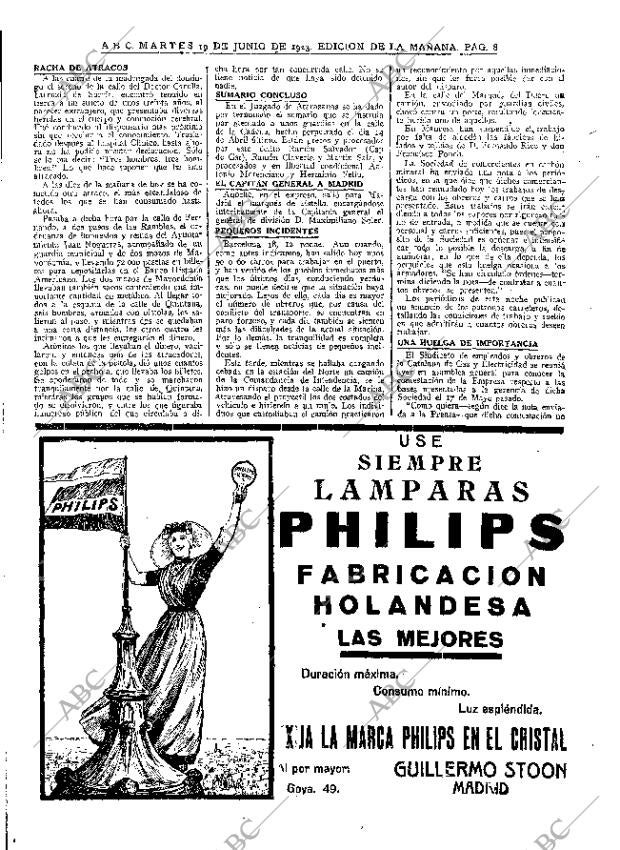 ABC MADRID 19-06-1923 página 8