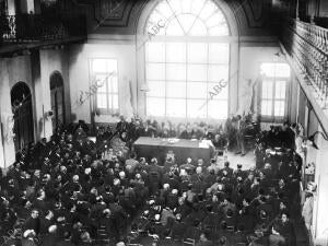 En las Escuelas Aguirre sesión inaugural de la asamblea nacional de Secretarios...