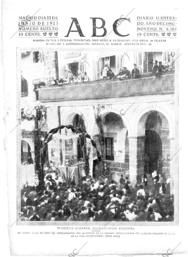 ABC MADRID 22-06-1923 página 1