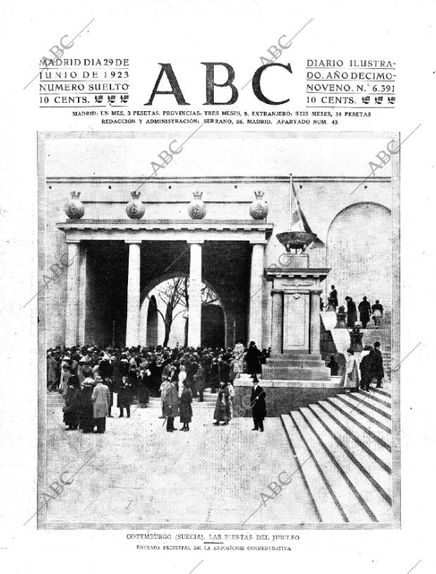 ABC MADRID 29-06-1923 página 1