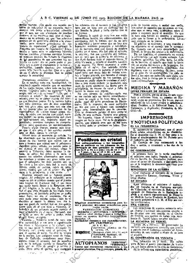 ABC MADRID 29-06-1923 página 10