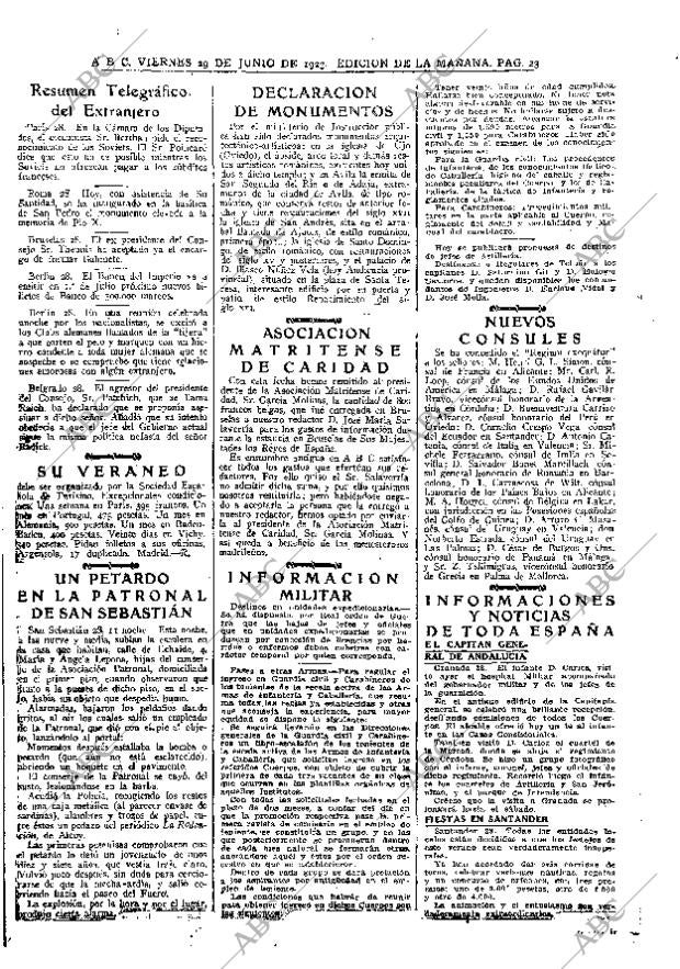 ABC MADRID 29-06-1923 página 23