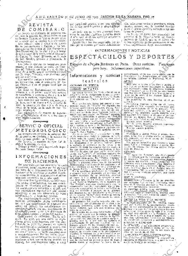 ABC MADRID 30-06-1923 página 27