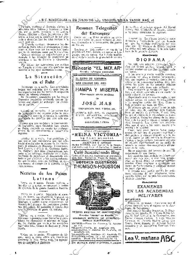 ABC MADRID 11-07-1923 página 16