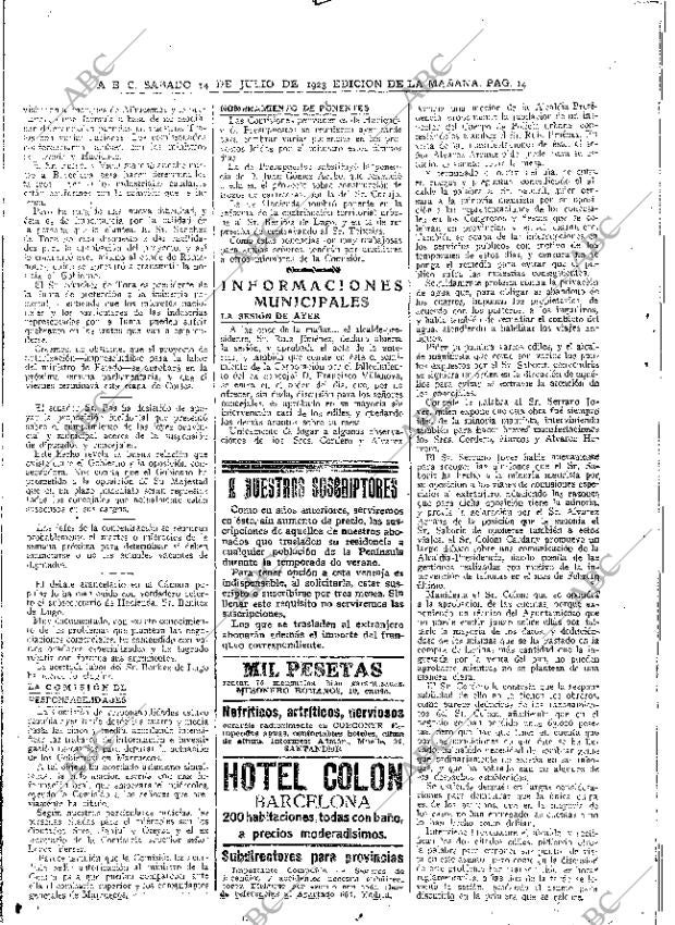 ABC MADRID 14-07-1923 página 14