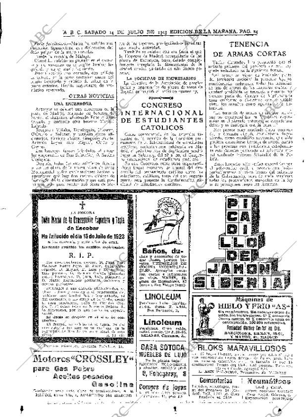 ABC MADRID 14-07-1923 página 24