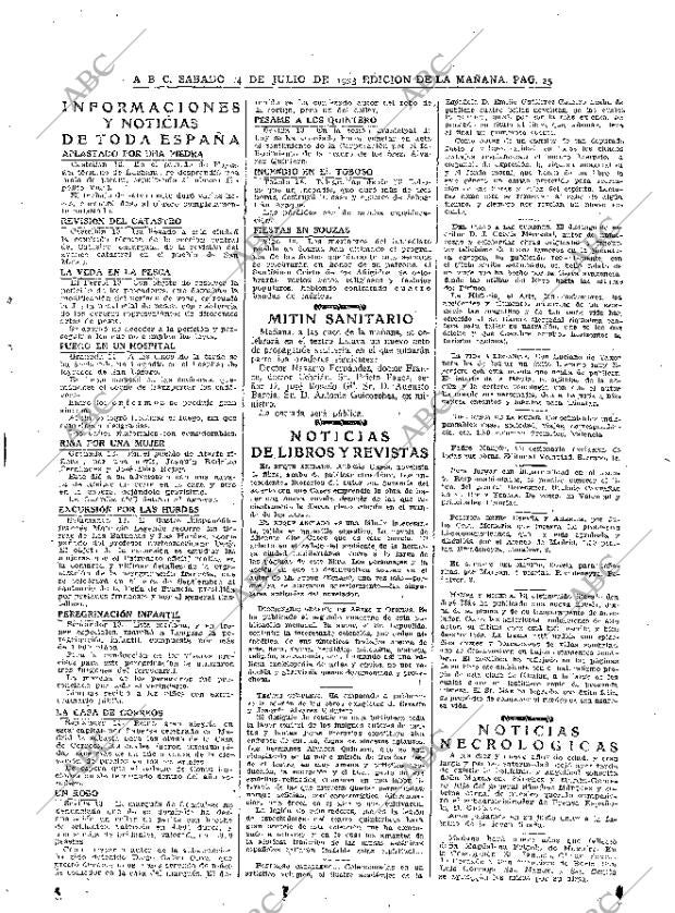 ABC MADRID 14-07-1923 página 25